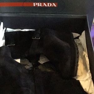 Prada wedge boots